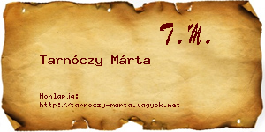 Tarnóczy Márta névjegykártya