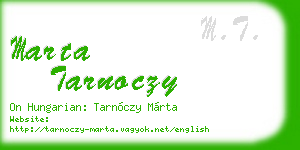 marta tarnoczy business card